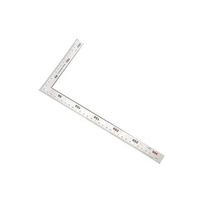 POWERTEC 80008V 16 Inch x 24 Inch Steel Framing Square with Rafter Tables,  L Shaped Tool for Carpenter Square, Woodworking Square, Right Angle Ruler