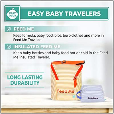 Easy Baby Travelers Seersucker Style Diaper Bag Organizer Pouches Starter Set of 4