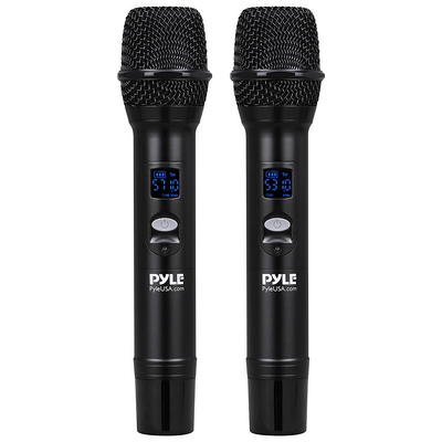 PYLE-PRO Professional Wireless Microphone System - Dual UHF Band, Wireless,  Handheld, 2 MICS With 8 Selectable Frequency Channels, Independent Volume