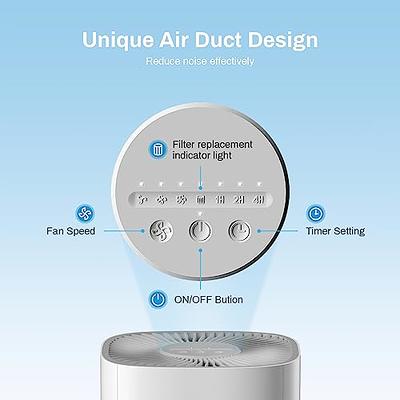 Air Purifier, Compact Desktop Air Cleaner with 3-in-1 True HEPA Filter, 4  Fan Speeds, Low Noise, Sleep Mode, Night Light, Filter Replacement  Reminder, Removes Dust/Smoke for Car/Home/Bedroom/Office price in Saudi  Arabia