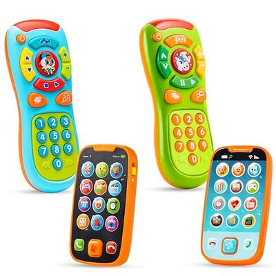 JOYIN My Learning Remote and Phone Bundle with Music, Fun Smartphone Toys  for Baby, Infants, Kids, Boys or Girls, Holiday Stocking Stuffers, Birthday