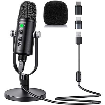 ZealSound Gaming Microphone Kit,Podcast Condenser USB Mic with Boom  Arm,Supercardioid Microphone with Mute Button,Echo Volume Gain Knob,Adjust  Monitor