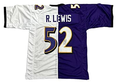 Ray Lewis Autographed Baltimore Custom Purple Football Jersey - PSA/DNA COA