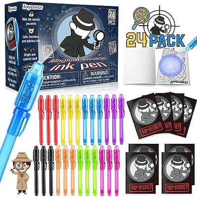 EODVICS Invisible Ink Pens with UV Light for Kids, 30Pcs Magic Spy Pen for  Secret Message, Birthday Party, New Year Eve Party, Halloween, Valentine's