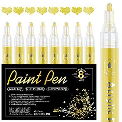  Double Line Metallic Markers,Inoranges Outline Metal Marker Pens,12  Colors Paint Permanent Pen for Writing and Drawing Lines on Paper,Gift  Cards,Greeting Cards,Rock Painting,Metal,Wood,Ceramic,Glass : Everything  Else