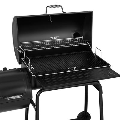 Royal Gourmet Charcoal Grill with Offset Smoker and Side Table