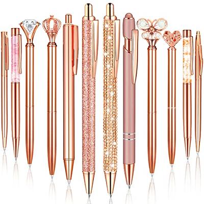 10 Pcs Ballpoint Pens Set Liquid Sand Glitter Pens Metal Pen Girly Crystal Diamond  Pen Ballpoint