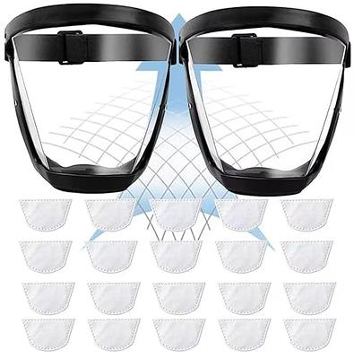 Reusable Face Shield 5pcs Plastic Face Mask Shields Clear Vision, Cover  Full Face Protective With Anti-fog Coating Fit All Head Sizes 