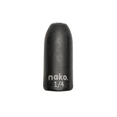 nako. 3/16 oz 10 Pack Tungsten Worm Weights, Bullet Weights for