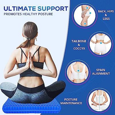 Lifestyle Wheelchair Cushion, Waterproof Orthopedic Gel Seat Pad for Back  Support,Coccyx, Sciatica, Pressure Sores and Tailbone Pain Relief (20 X  16