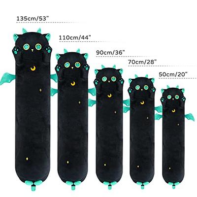 Mewaii Long Cat Plush Body Pillow, 20” Cute Black Cat Stuffed Animals  Kawaii Soft Plushies, Kitten Plush Pillow Doll Toy Gift for Girls Boys