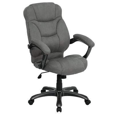 Mainstays Ergonomic Office Chair with Adjustable Headrest, Black Fabric,  275 lb capacity