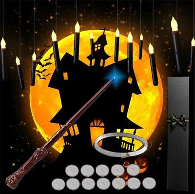 12PCS Floating Candles with Wand, Christmas Decorations Magic Hanging  Candles, Flameless Floating LED Candle with Wand Remote, Christmas Gift  Battery Operated Flickering Warm Light Christmas Tree Candle