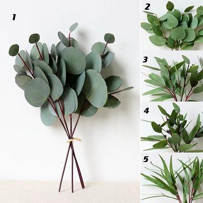 Garden Pvc Artificial Flowers Autumn/Winter Artificial Eucalyptus