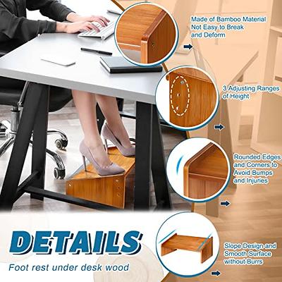 5 Pieces Adjustable Footrest Under Desk Support Footstool