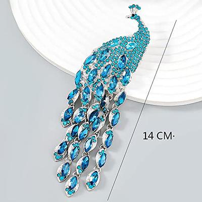 Peacock rhinestone brooches for women fashion rhinestone brooch animal for  wedding pins and brooches for women