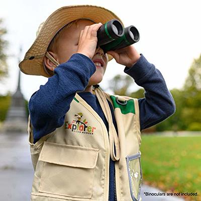 Quickdraw Kids Explorer Outfit Safari Vest & Hat Outdoor Adventurer Costume Girls Boys Ages 3-7