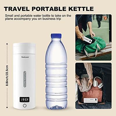 Small Portable Travel Electric Kettle, 380ML Mini Tea Kettle with 4  Variable Presets, 304 Stainless Steel Water Boiler, with Auto Shut-Off &  Boil Dry