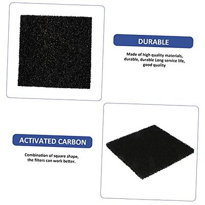 6 Compost Bin Pail Activated Charcoal Filters, 3 Round & 3 Square Black