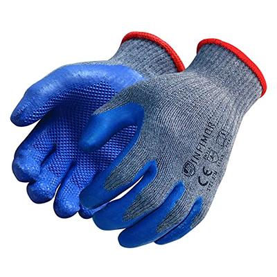 OKIAAS Work Gloves for Menultra Thin and Lightweight Working Gloves with Grip 12 Pairs Bulk Pack Construction Gloves with Polyurethane Coating Safety