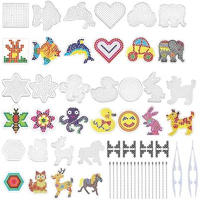 Fuse Beads Kit - 15 Colors Fuse Beads Craft Set for Kids- 5MM Fuse Beads  Set Including 1 Pegboards, Ironing Paper & Chain Accessories Iron Beads  Christmas Birthday Gift 