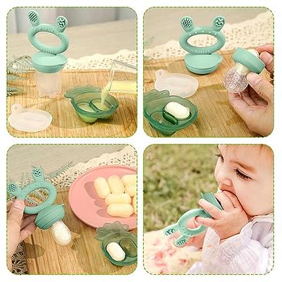 Baby Fruit Food Feeder Pacifier - Fresh Food Feeder, Infant Fruit Teething  Teether Toy for 3-24 Months, 6 Pcs Silicone Pouches for Toddlers & Kids 