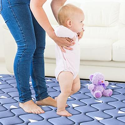 Baby Play Mat, Extra Large Thick Play Mat, Non Slip Cushioned Baby Play Mat  for Playing 79x63 Inches, One-Piece Baby Floor Mat for Babies, Toddlers