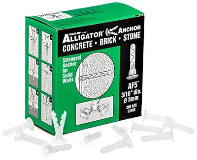 TOGGLER ALLIGATOR AF5 Flanged Anchor, Polypropylene, Made in US, For #4 to  #9 Fastener Sizes (Pack of 200) - Yahoo Shopping