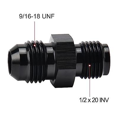 EVIL ENERGY 6AN Male Flare to 3/8 NPT Pipe Fitting Adapter Aluminum  Straight Black