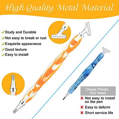 Sonsage Diamond Painting Resin Pen DIY 5D Orange Diamond Art Accessories  and Tools Metal Tips Ergonomic Multi Refillable Applicator Holder Supplies  - Yahoo Shopping