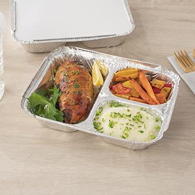 Rectangular Stainless Steel Containers | Microwave-Safe Red / 51 Ounces