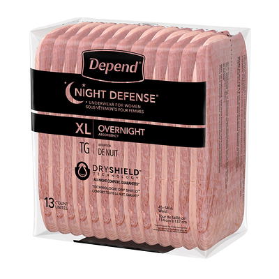 Depend Adult Incontinence/Postpartum Underwear for Women, Max Absorbency  Small (26 ct) Pink