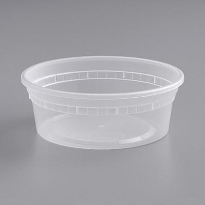 32 oz Microwavable Translucent Plastic Deli Container and Lid