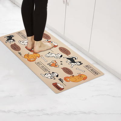 AUTODECO Kitchen Mats and Rugs - Kitchen Floor Mat Cushioned Anti Fatigue Non Slip Waterproof Runner Rug Heavy Duty Ergonomic Comfort Standing Foam