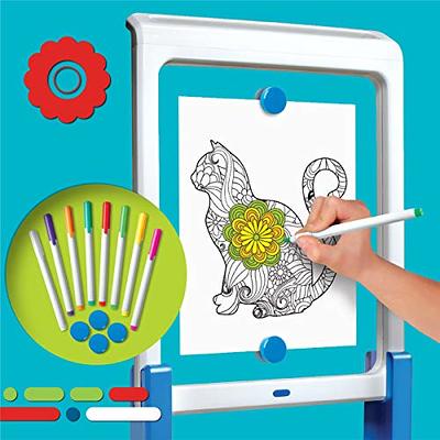 Discovery Kids Neon Glow Drawing Easel Color Markers