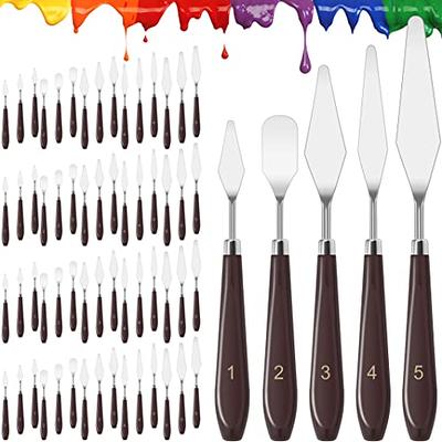 60 Pcs Palette Knife Set Stainless Steel Spatula Palette Knife Oil Paint  Metal Knives Wood Handle for Color Mixing Oil Painting Acrylic Paint Canvas  Cake Icing Removal Artist Accessories - Yahoo Shopping