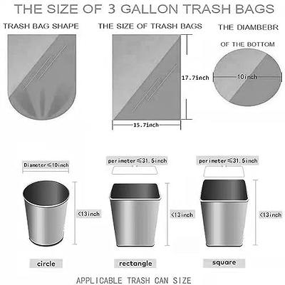  Small Trash Bags 3.5 Gallon, 100 Pcs Bathroom Garbage