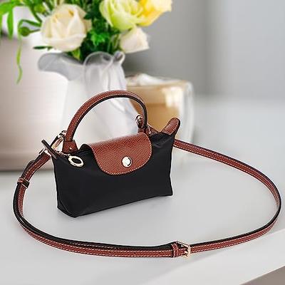 Purse Straps Replacement, KOMHPS Leather Handbag Crossbody Shoulder Strap  Adjustable for Longchamp Bag Women (Upgraded)