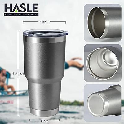 HASLE OUTFITTERS 20oz Stainless Steel Tumblers Bulk, Insulated Travel Cup  with Lid, Double Wall Vacuum Coffee Mug for Cold & Hot Drinks 4 Pack, Black