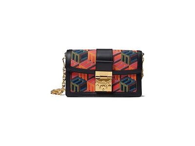 MCM Color Splash Logo Crossbody Small Croissant One Size: Handbags