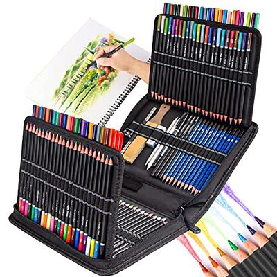  H & B 76 Colored Pencils & Sketchbook Drawing Kit