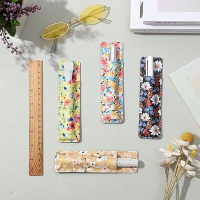 2pcs Leather Magnetic Pen Holder for Refrigerator PU Leather Pen