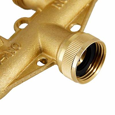 Triumpeek Solid Brass Hose Nozzle, 2 Pack 4 Heavy Duty Brass Garden Hose  Nozzle with 10 Rubber Washers