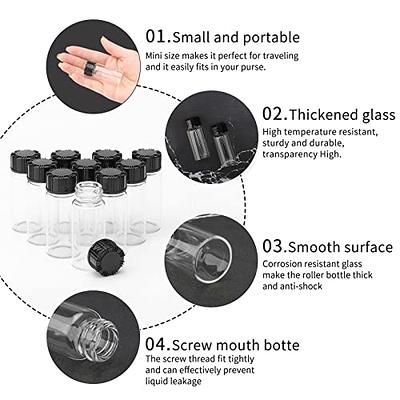 Clear Glass Vials Empty Vials Bottles Screwcap Liquid Sampling Sample Glass  Bottles for Cosmetic Dispense Capacity (10pcs 5ml)