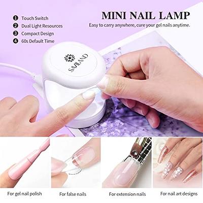 Saviland Nail Tip and Glue Gel Kit - Gel x Nail Kit with 500pcs Full Cover Long Coffin Soft Gel Nail Tips, Nail Glue Gel, Handheld Nail Lamp, Nail