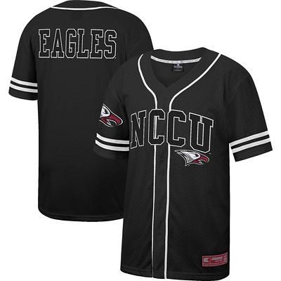 Men's Colosseum White North Carolina Central Eagles Free Spirited Mesh  Button-Up Baseball Jersey