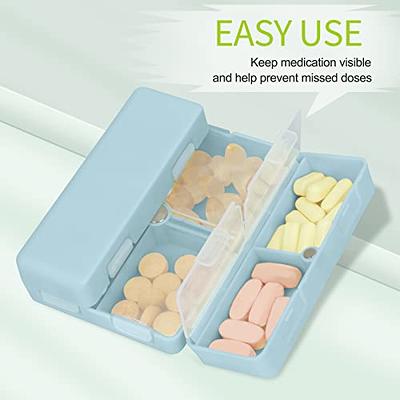 FYY Daily Pill Organizer, 7 Compartments Portable Travel Pill Case