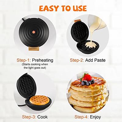  DASH Mini Maker Electric Round Griddle for Individual Pancakes,  Cookies, Eggs & other on the go Breakfast, Lunch & Snacks with Indicator  Light + Included Recipe Book - Black: Home 