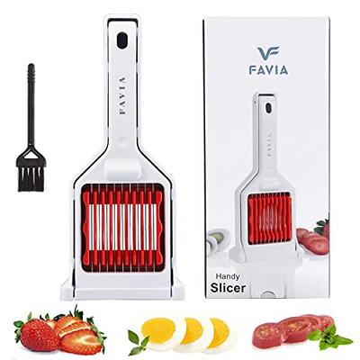 Strawberry Slicer Kitchen Gadget Cute Strawberry Cutter Slicer with  Stainless