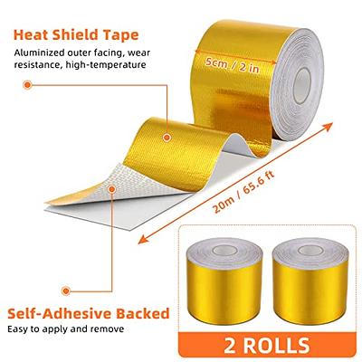 Zonon 2 Rolls Heat Shield Tape Cool Tapes Aluminum Foil Heat